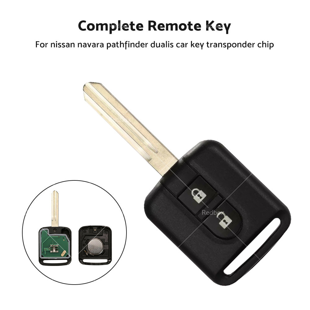 Complete REMOTE KEY for NISSAN PATHFINDER NAVARA DUALIS CAR KEY TRANSPONDER CHIP