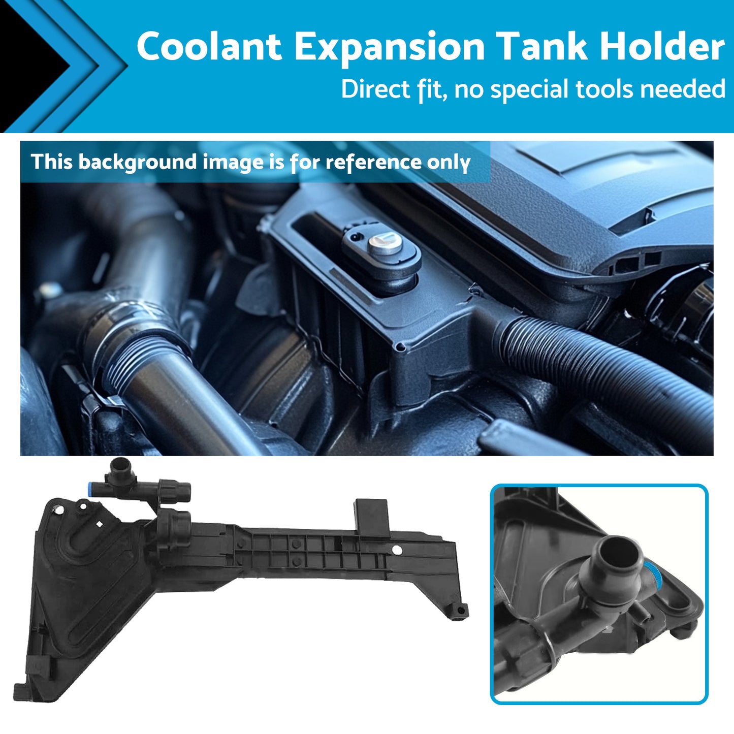 {{ Coolant Expansion Tank Holder Suitable For BMW E46 98-07 Z4 03-09 17111436250 }} - Buy Car Parts Online at {{ Kaka Auto Parts }}.