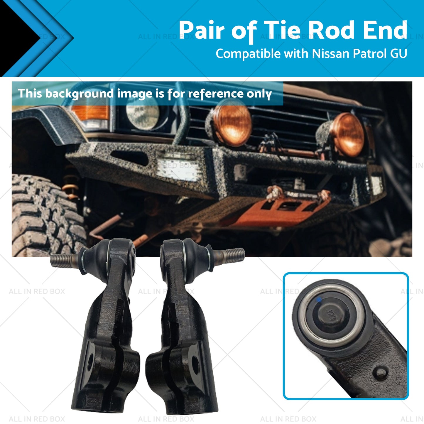 {{ Pair Tie Rod End Suitable For Nissan Patrol GU Y61 Series 4wd 03-On }} - Buy Car Parts Online at {{ Kaka Auto Parts }}.