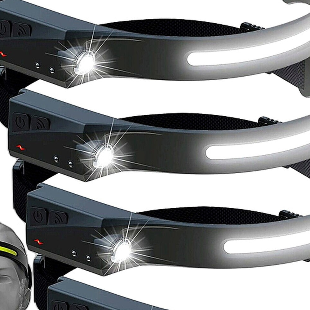 Waterproof COB LED Headlamp Motion Sensor USB Rechargeable Headlight - XQ1