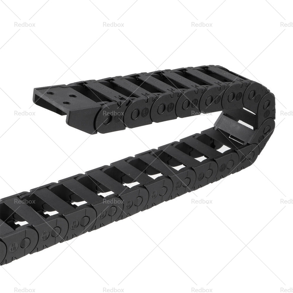 {{ 10mmX20mm 1Meter Drag Chain Cable Carrier Open Type with End Connectors Plastic }} - Buy Car Parts Online at {{ Kaka Auto Parts }}.
