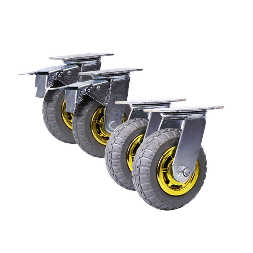 {{ 4X 6 inch or 150mm Heavy Duty Swivel Caster Wheels Castor 1000KG Load,2 with Brakes }} - Buy Car Parts Online at {{ Kaka Auto Parts }}.