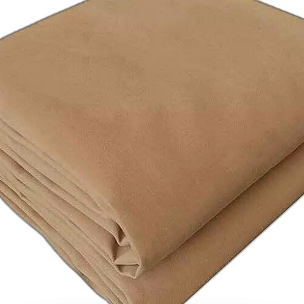 400x500cm Heavy Duty Tan Canvas Tarp Tarpaulin Waterproof UV Resistant Durable - XQ1