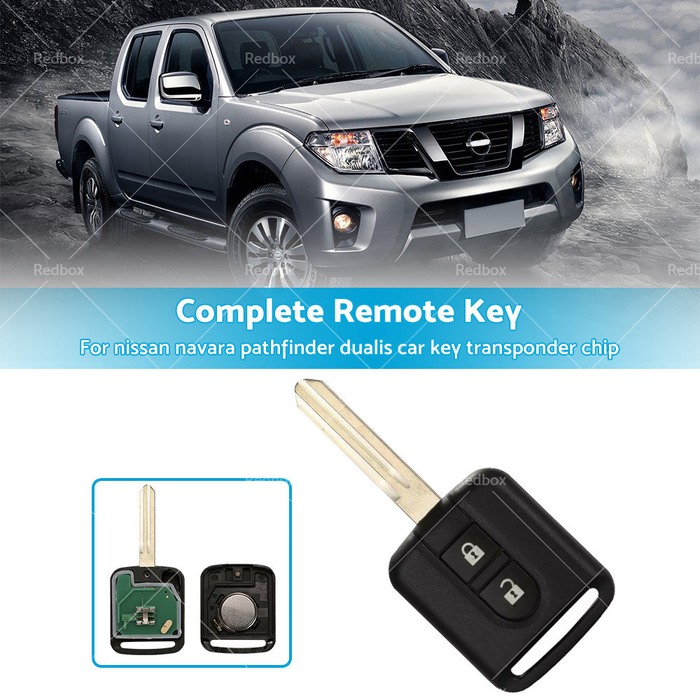 Complete REMOTE KEY for NISSAN PATHFINDER NAVARA DUALIS CAR KEY TRANSPONDER CHIP