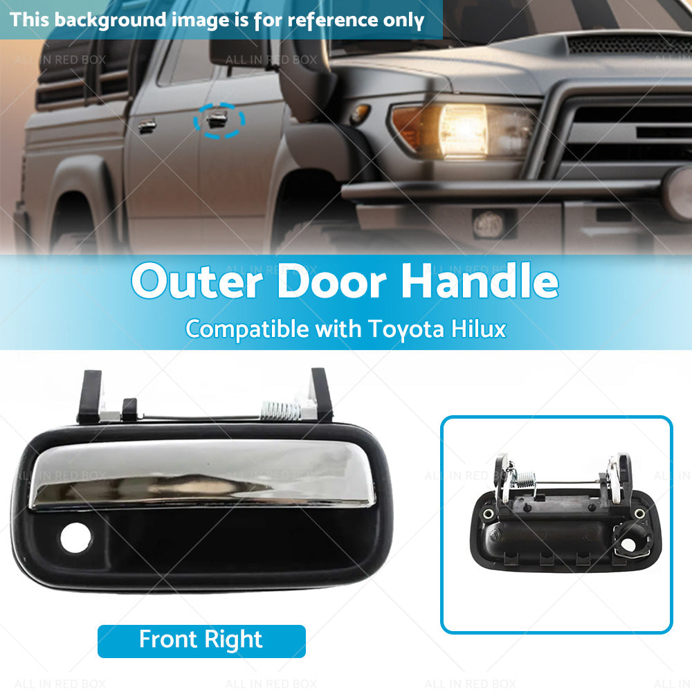 {{ Chrome Front Right Outer Door Handle Suitable For Toyota Hilux 1988-1997 }} - Buy Car Parts Online at {{ Kaka Auto Parts }}.