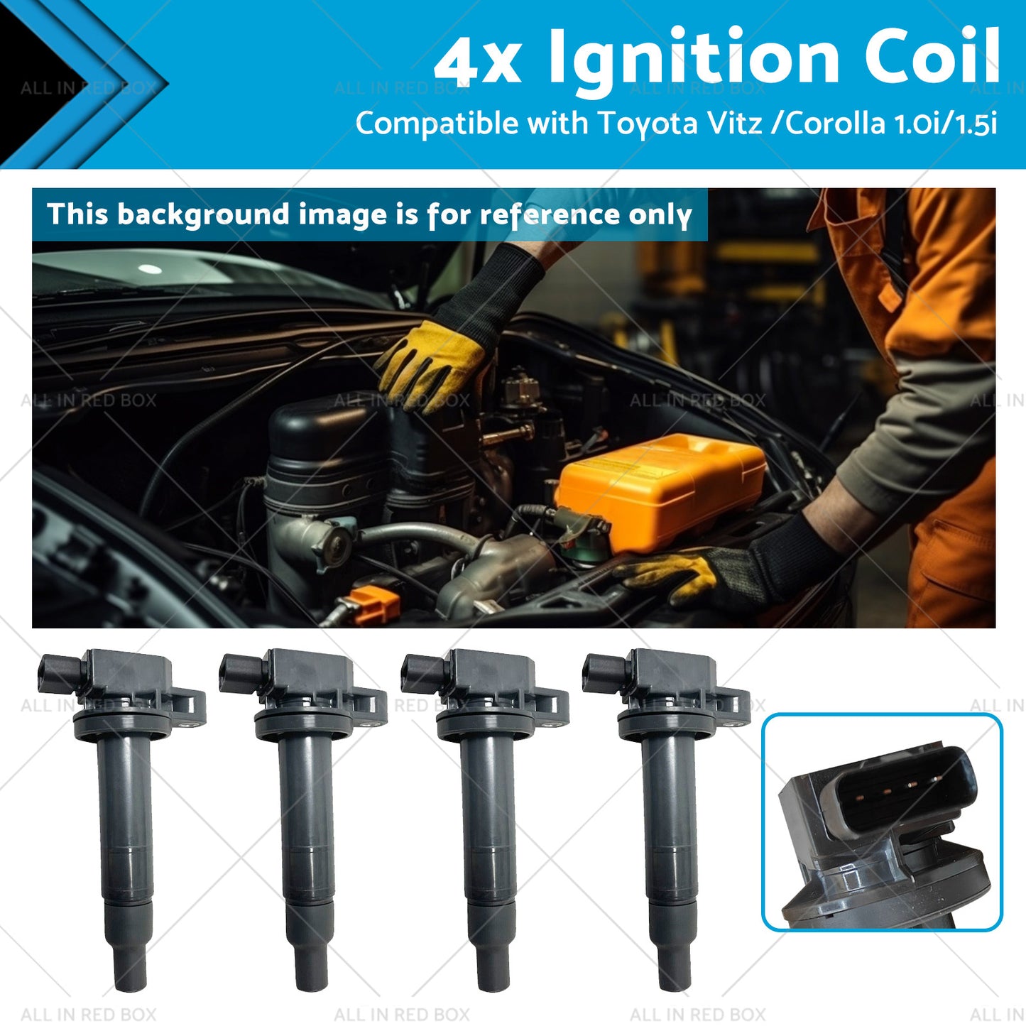 {{ 9091902240 4x Ignition Coils Suitablefor Toyota Vitz 00 or Corolla 13 1. 0i or 1. 5i }} - Buy Car Parts Online at {{ Kaka Auto Parts }}.