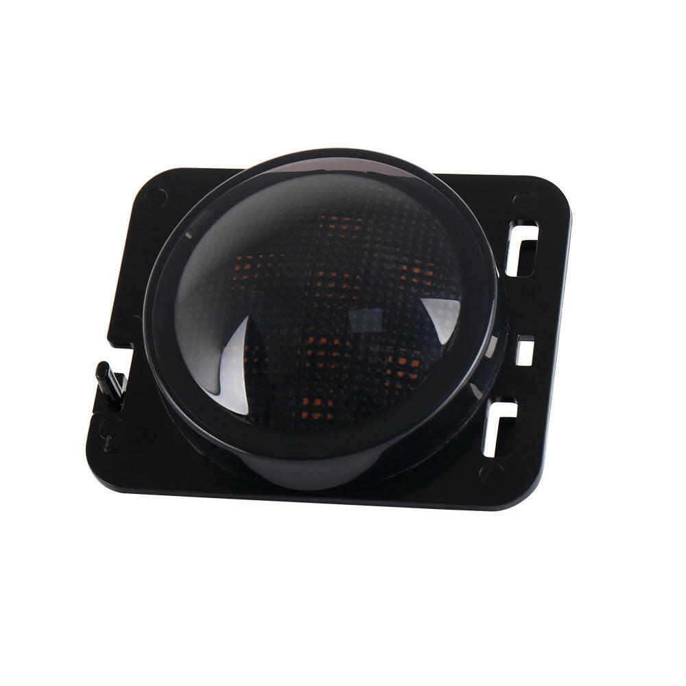 2x Front LED Side Marker Light Smoke Suitable For Jeep Wrangler JK 2007-2018