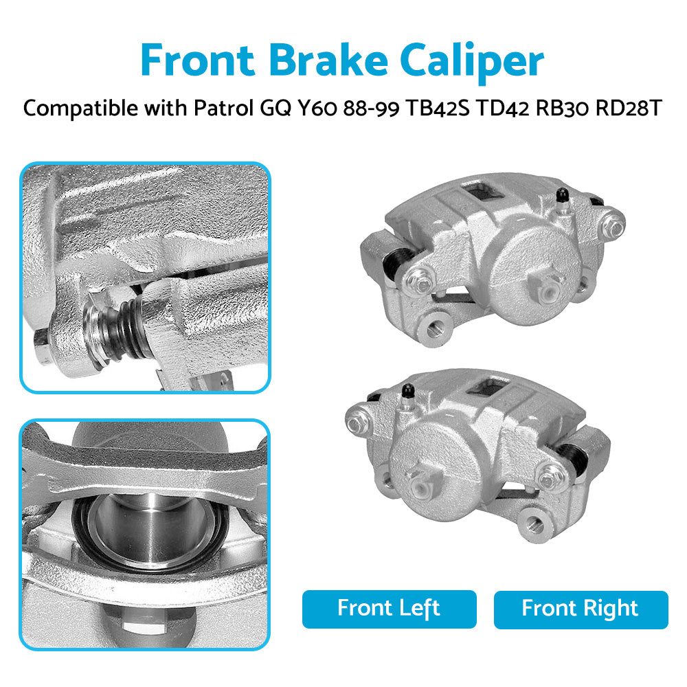 Front LHRH Brake Caliper Suitable For Patrol GQ Y60 88-99 TB42S TD42 RB30 RD28T