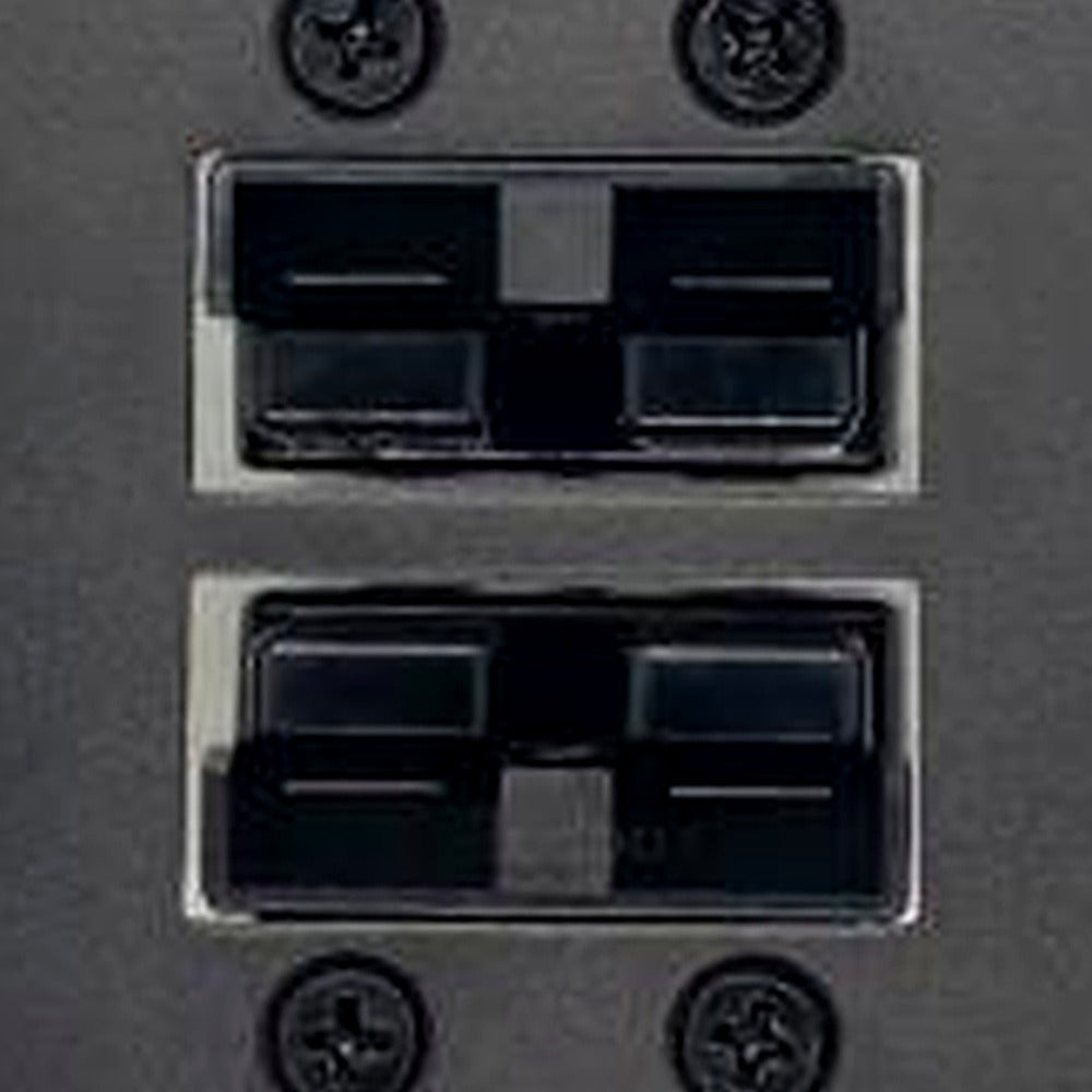Dual Twin Aluminum Flush Mount Plate Suitable for Anderson Style Plug 50A