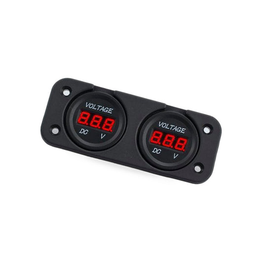 Digital LED Volt Meter Dual Battery Monitor Suitable for Boat Marine DC 12V-24V