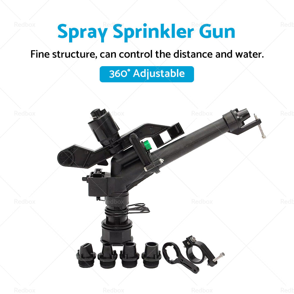 DN40 Impact Sprinkler Spray Gun Sprinkler Head w or 5 Spray Nozzles Irrigation