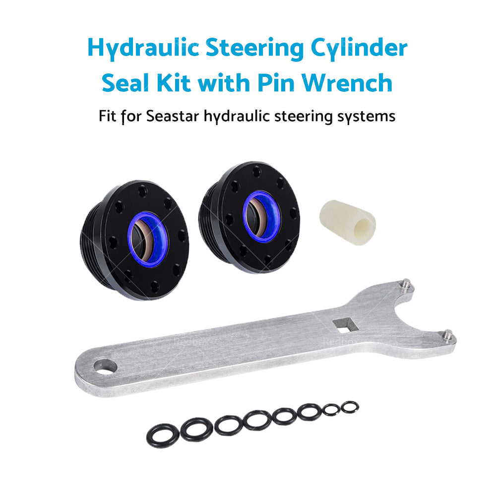 Fit for Seastar Front Mount Hydraulic Steering Cylinder Seal Kit with Pin Wrench