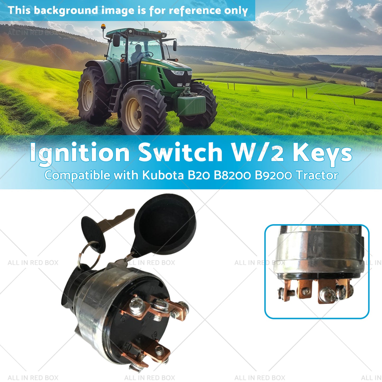 {{ 67800-55160 Ignition Switch W or 2 Keys Suitable for Kubota B20 B8200 B9200 Tractor }} - Buy Car Parts Online at {{ Kaka Auto Parts }}.