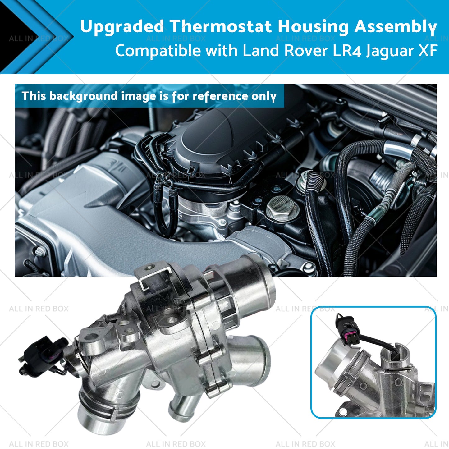{{ Upgraded Thermostat Housing Assembly Suitable for Land Rover LR4 Jaguar XF 3. 0L }} - Buy Car Parts Online at {{ Kaka Auto Parts }}.