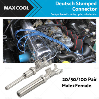 compare product 20 or 50 or 100 Pair Deutsch Solid Terminal No. 16 Stamped Contact Pins Male Female