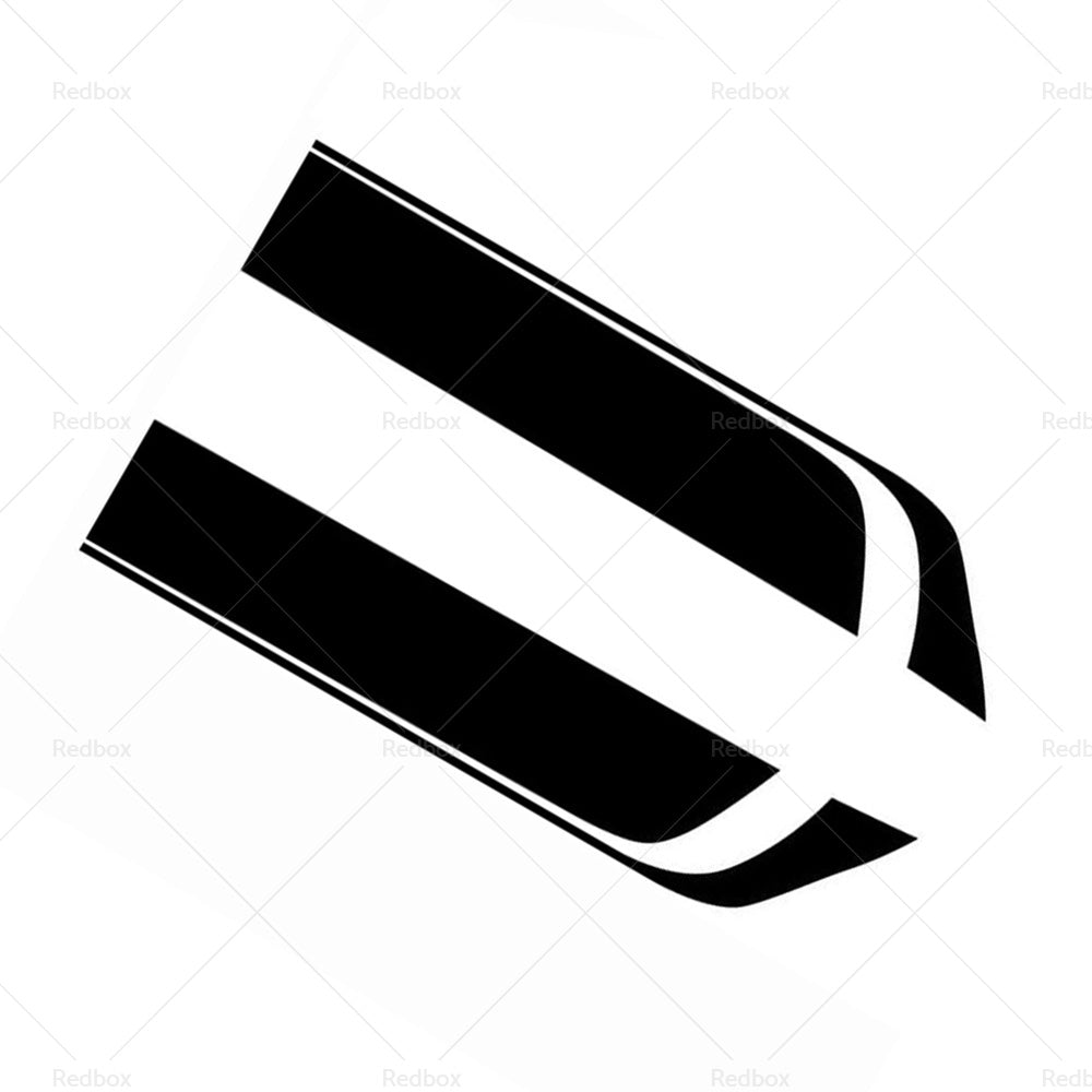 {{ 2pcs Wide Black Racing Car Hood Stripe Decal Auto Vinyl Bonnet Sticker Universal }} - Buy Car Parts Online at {{ Kaka Auto Parts }}.