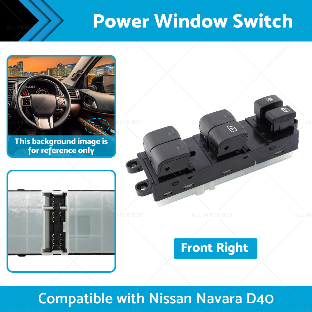 {{ Front Right Power Window Switch Suitable For Nissan Navara D40 05-14 25401-EB70A }} - Buy Car Parts Online at {{ Kaka Auto Parts }}.