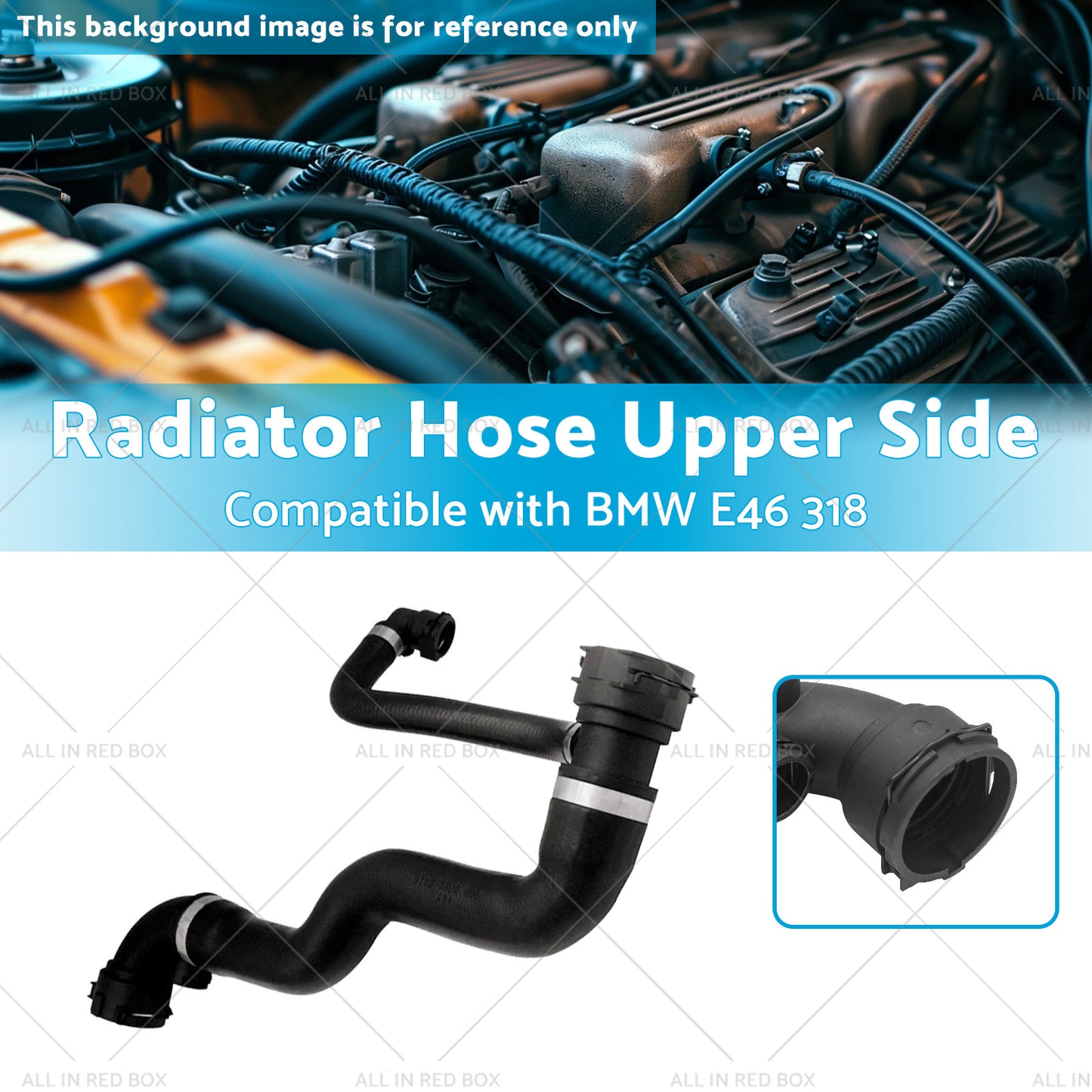 {{ 17127520668 17127507748 Radiator Hose Upper Side Suitable for BMW E46 318 01-05 }} - Buy Car Parts Online at {{ Kaka Auto Parts }}.