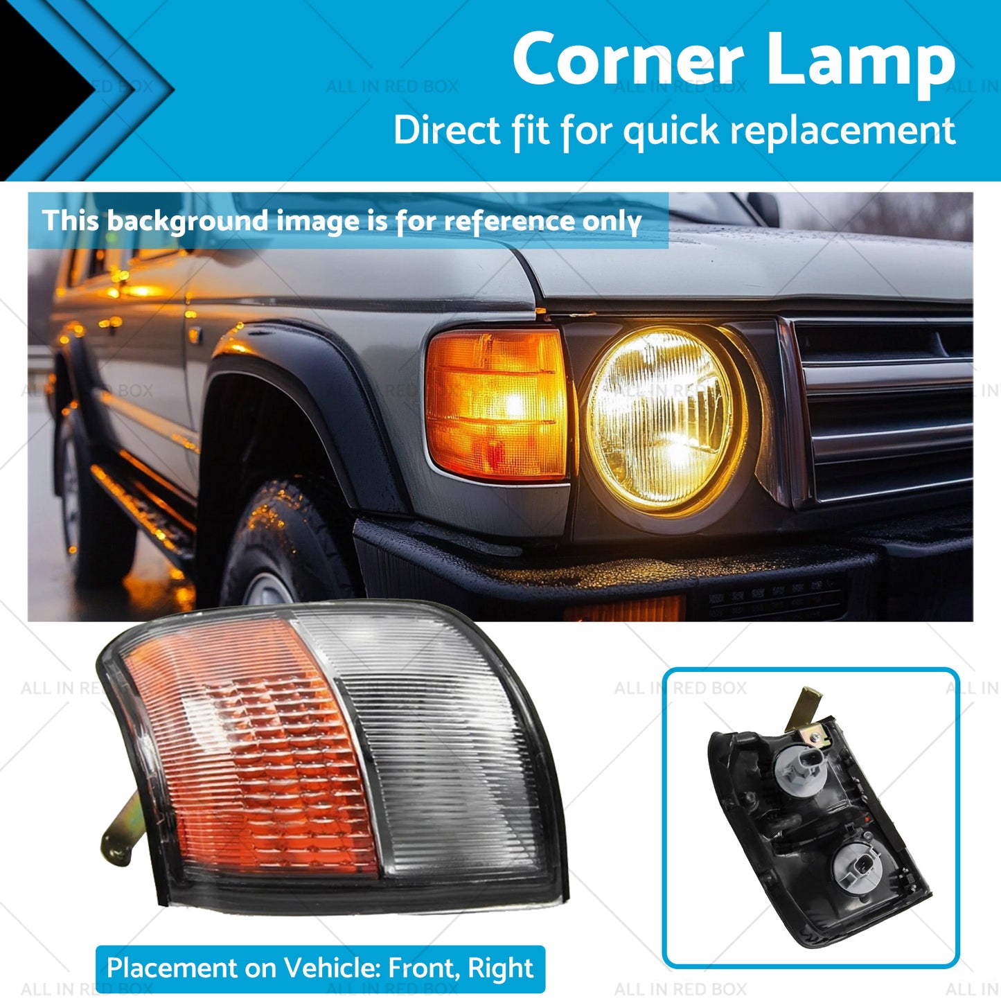 {{ RH Driver Side Corner Signal Light Suitable For Mitsubishi Pajero Montero 93-96 }} - Buy Car Parts Online at {{ Kaka Auto Parts }}.