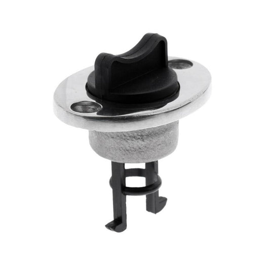 2x Boat Bungs Chrome Base With Plastic Coarse Thread Bung Suitable For Transom Installation