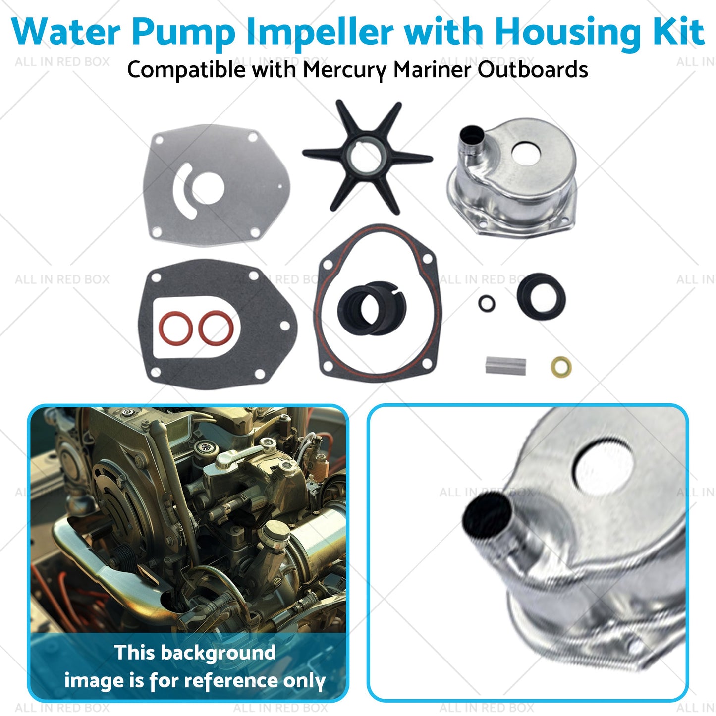 {{ Water Pump Impeller with Housing Kit Suitable for Outboards Mercury Mariner }} - Buy Car Parts Online at {{ Kaka Auto Parts }}.