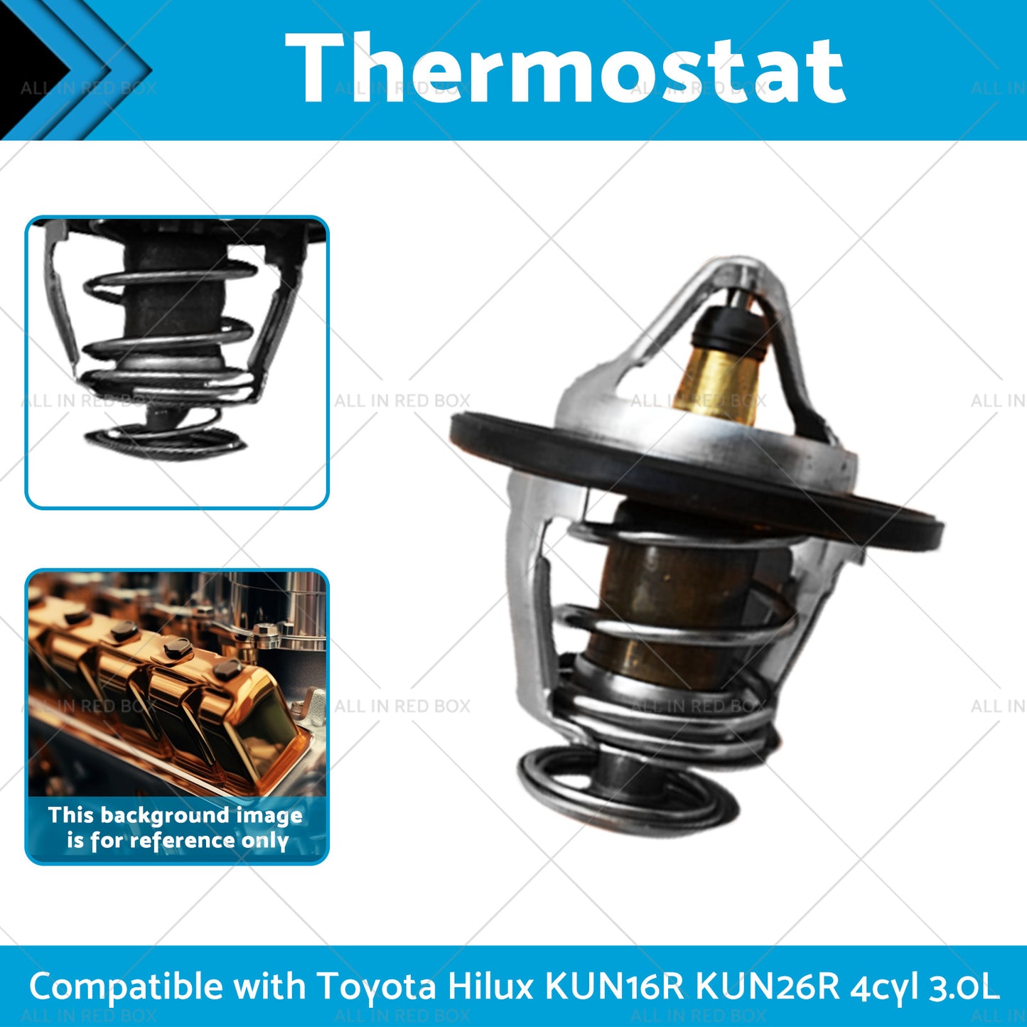 {{ Thermostat Suitable for 2005-2015 Hilux KUN16R KUN26R 4cyl 3. 0L 1KD-FTV Diesel }} - Buy Car Parts Online at {{ Kaka Auto Parts }}.