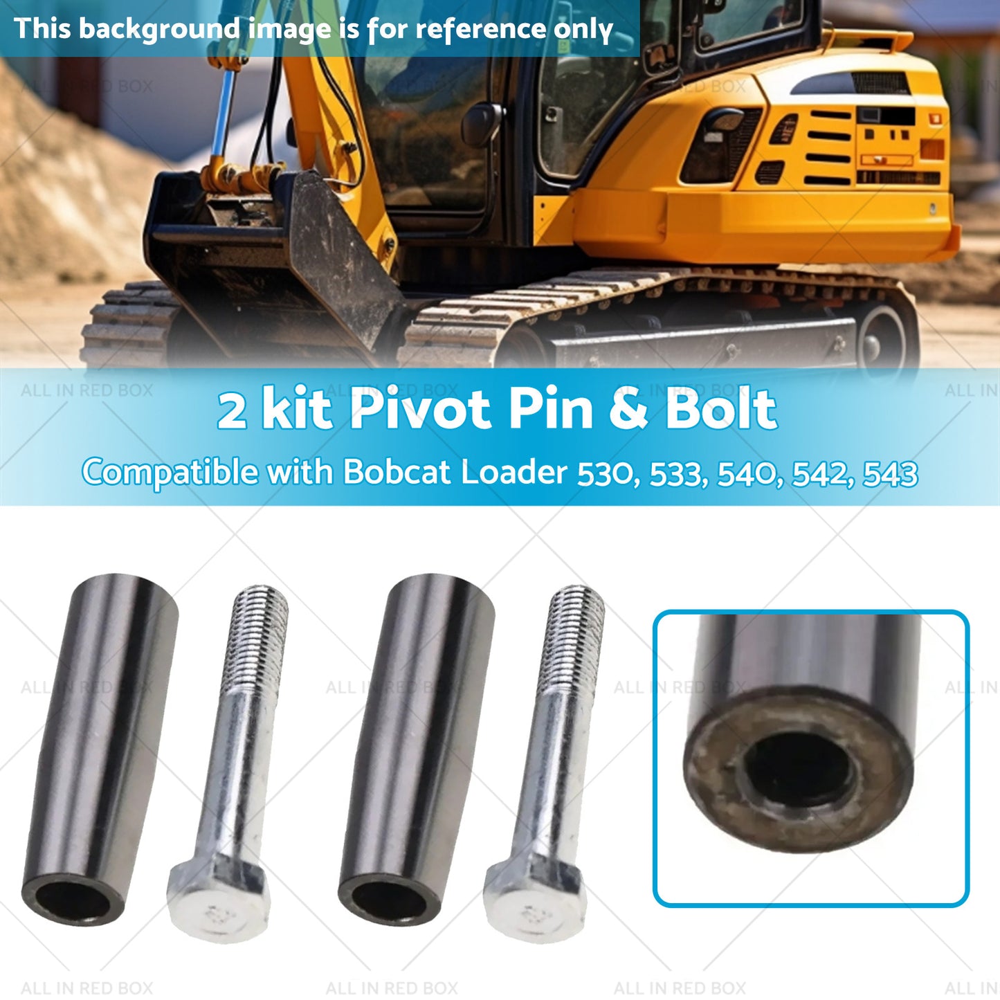 {{ 2 kit Pivot Pin Suitable for Bobcat S130 730-732 741 743 751 753 763 6732012 }} - Buy Car Parts Online at {{ Kaka Auto Parts }}.