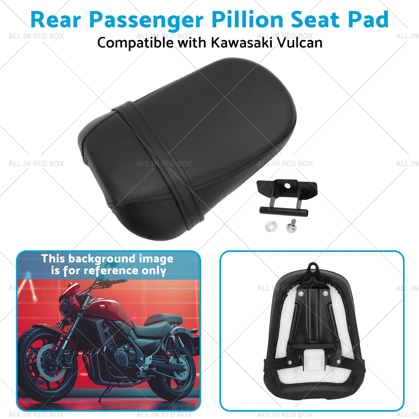 {{ Rear Passenger Pillion Seat Pad Suitable for Kawasaki Vulcan VN650 S650 15-21 }} - Buy Car Parts Online at {{ Kaka Auto Parts }}.