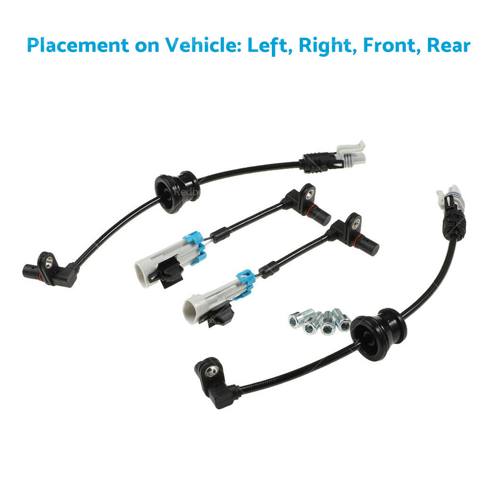 {{ 4pcs ABS Speed Sensor Front Rear Fits For Holden Captiva 07-17 96626080 96626078 }} - Buy Car Parts Online at {{ Kaka Auto Parts }}.