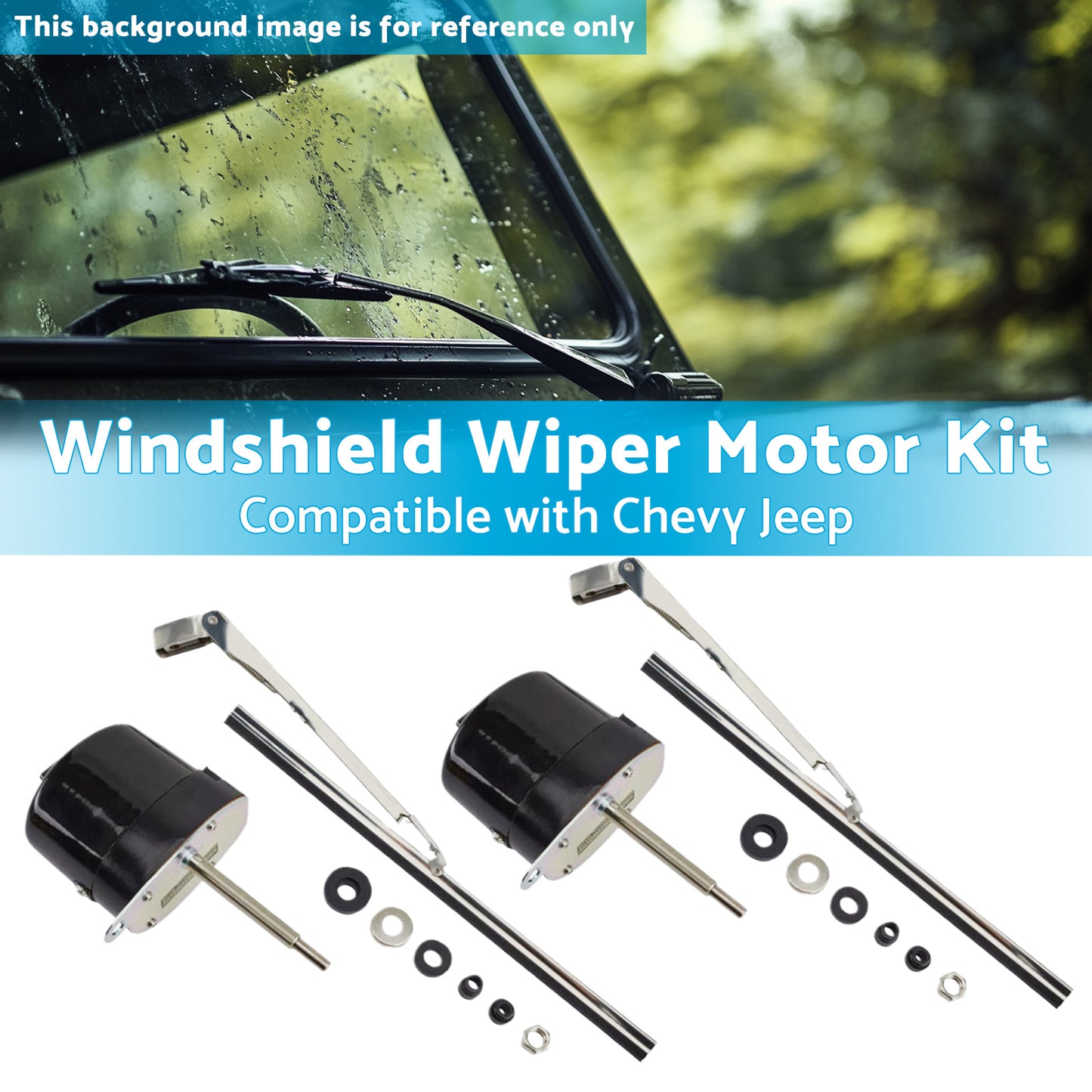 {{ Universal Windshield Wiper Motor Kit Suitable for Chevy Jeep Vintage Classic Car }} - Buy Car Parts Online at {{ Kaka Auto Parts }}.