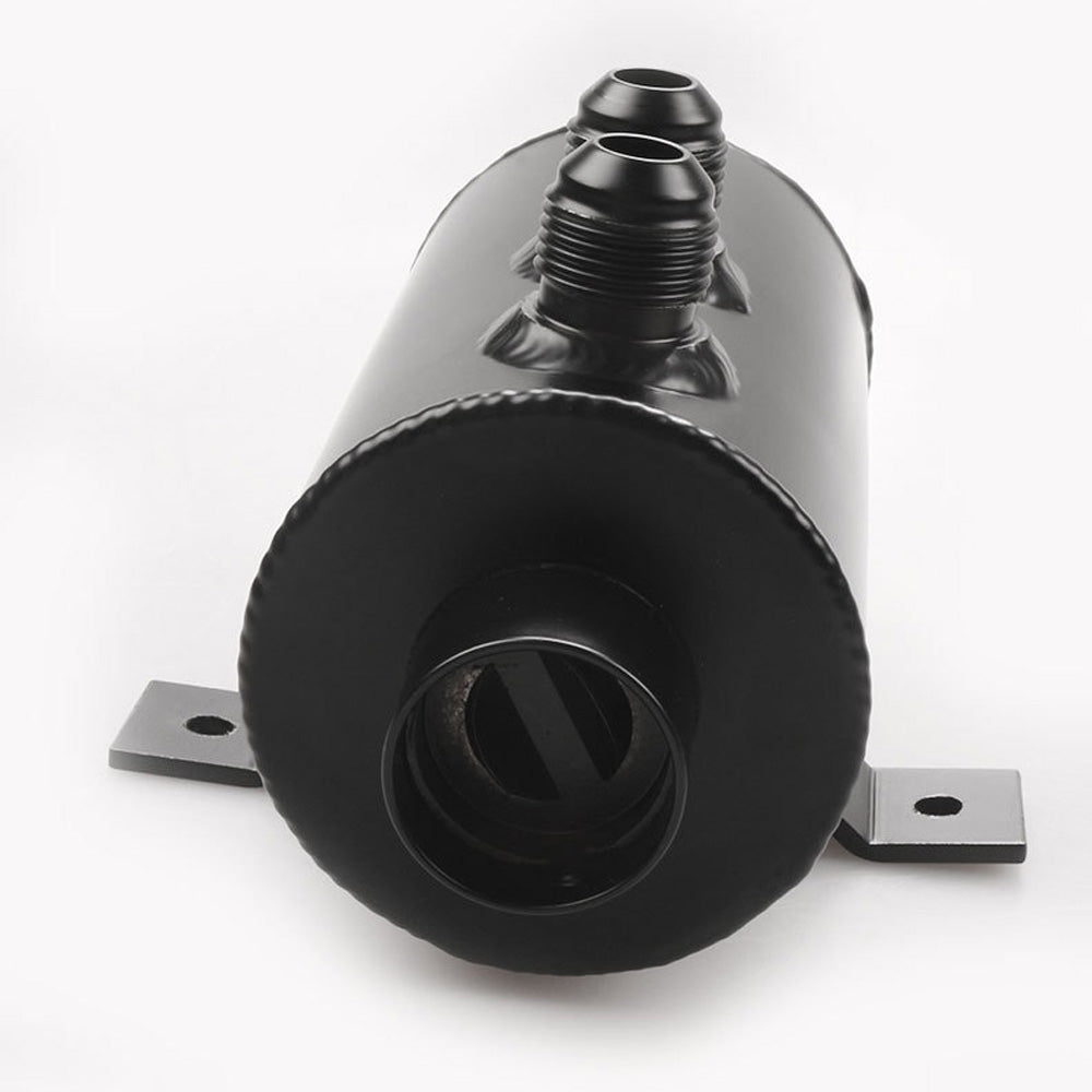Aluminium Baffled Engine Oil Catch Can 0. 75L 2 Port AN10 3M Hose Fitting Kit