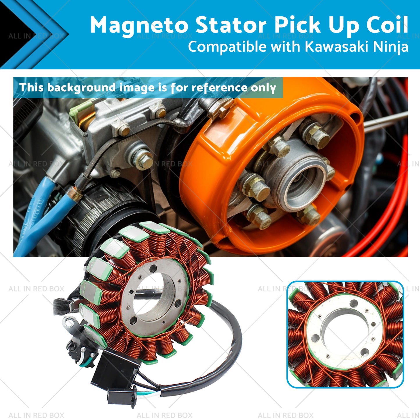 {{ Magneto Stator Pick Up Coil Suitable for Kawasaki Ninja 300 250 Z250 Z300 13-17 }} - Buy Car Parts Online at {{ Kaka Auto Parts }}.