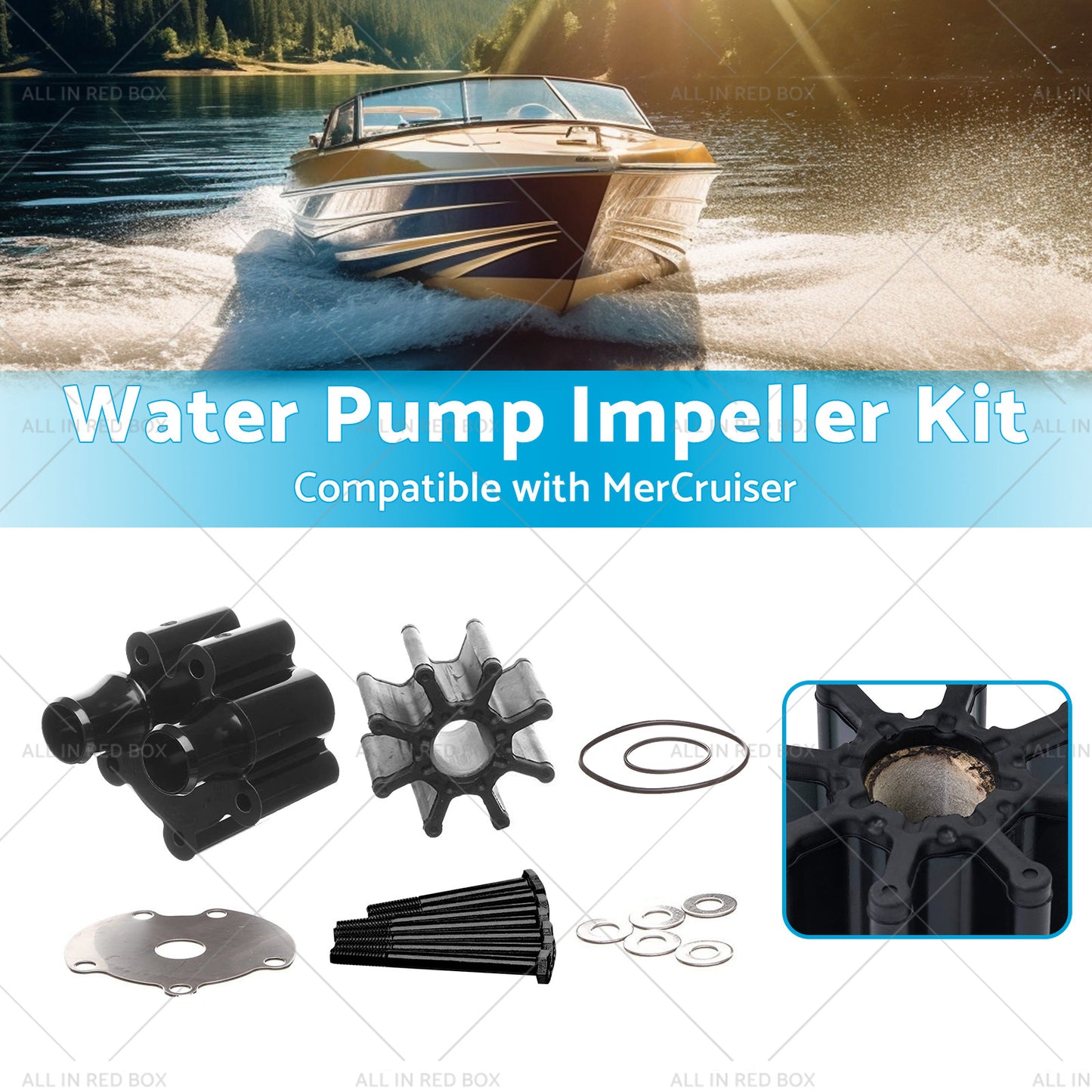 {{ Water Pump Impeller Kit Suitable for 46-807151A14 18-3150 MerCruiser }} - Buy Car Parts Online at {{ Kaka Auto Parts }}.
