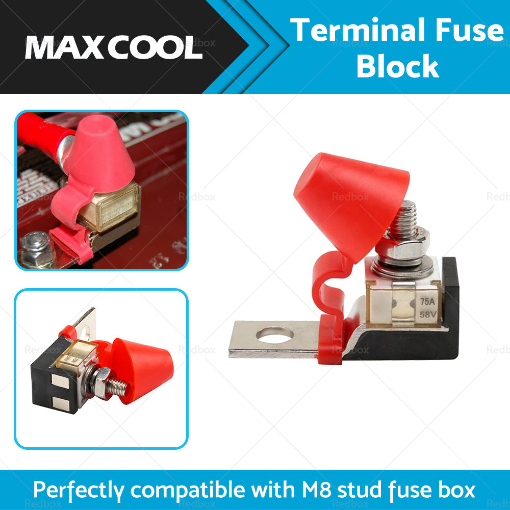 {{ M8 TERMINAL FUSE BLOCK STUD 8mm 75A 58V waterproof fuse box with cooling holes }} - Buy Car Parts Online at {{ Kaka Auto Parts }}.