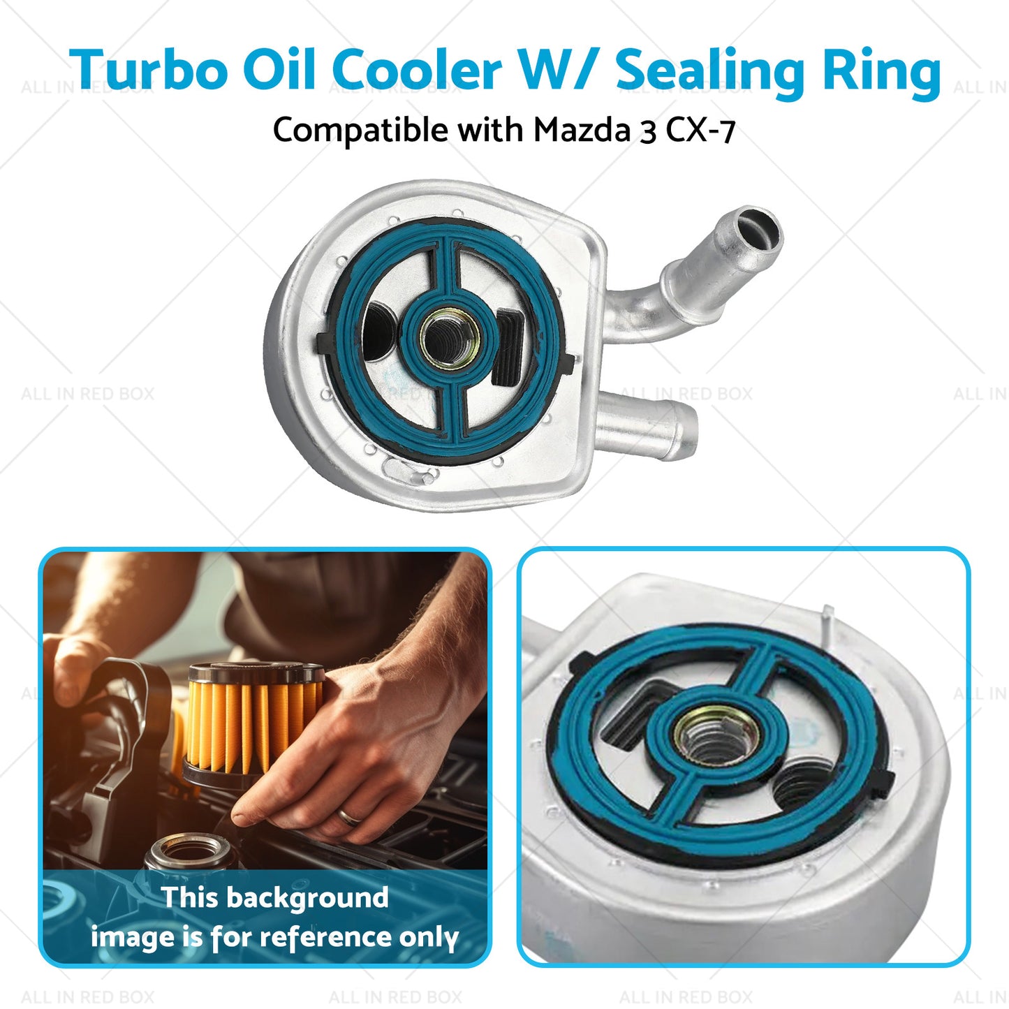 {{ LF6W14700A Turbo Oil Cooler W or Sealing Ring Suitable for Mazda 3 CX-7 03-14 }} - Buy Car Parts Online at {{ Kaka Auto Parts }}.
