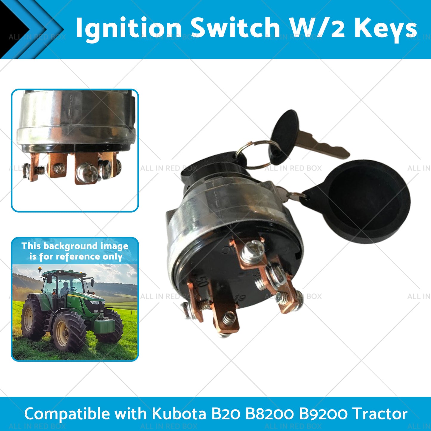 {{ 67800-55160 Ignition Switch W or 2 Keys Suitable for Kubota B20 B8200 B9200 Tractor }} - Buy Car Parts Online at {{ Kaka Auto Parts }}.