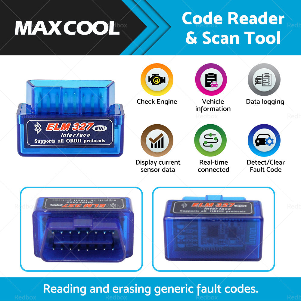 OBD2 II Bluetooth Car Scanner Torque Suitable For IOS Android CAN Auto Scan Tool