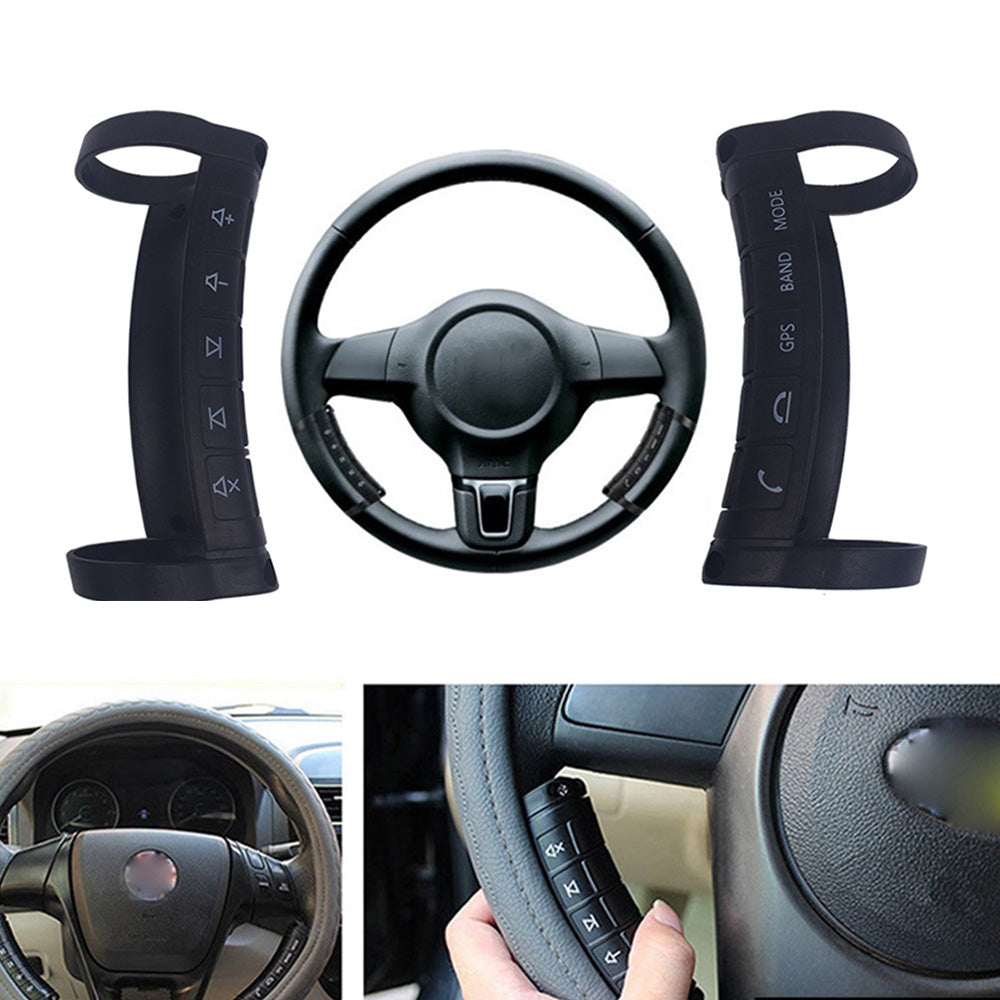 LED Wireless Bluetooth Car Steering Wheel Button Controller Suitable For Auto Stereo