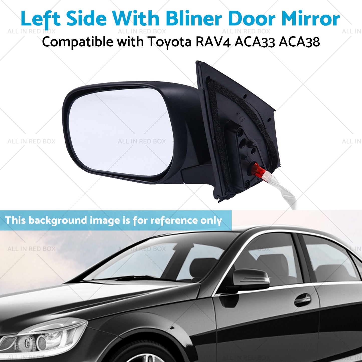 {{ Left Side With Bliner Door Mirror Suitable for Toyota RAV4 ACA33 ACA38 08-12 }} - Buy Car Parts Online at {{ Kaka Auto Parts }}.