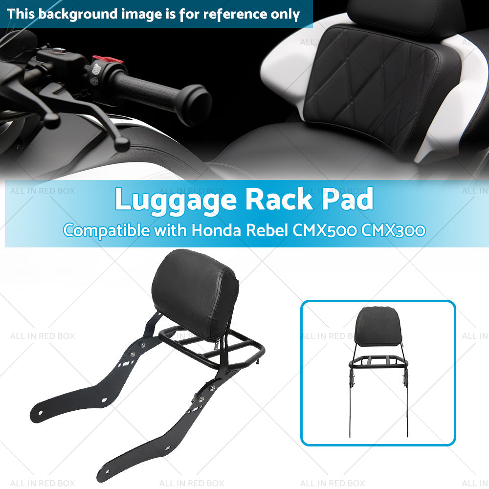 {{ Rear Backrest Sissy BarLuggage Rack Pad Suitable for Honda Rebel CMX500 CMX300 }} - Buy Car Parts Online at {{ Kaka Auto Parts }}.
