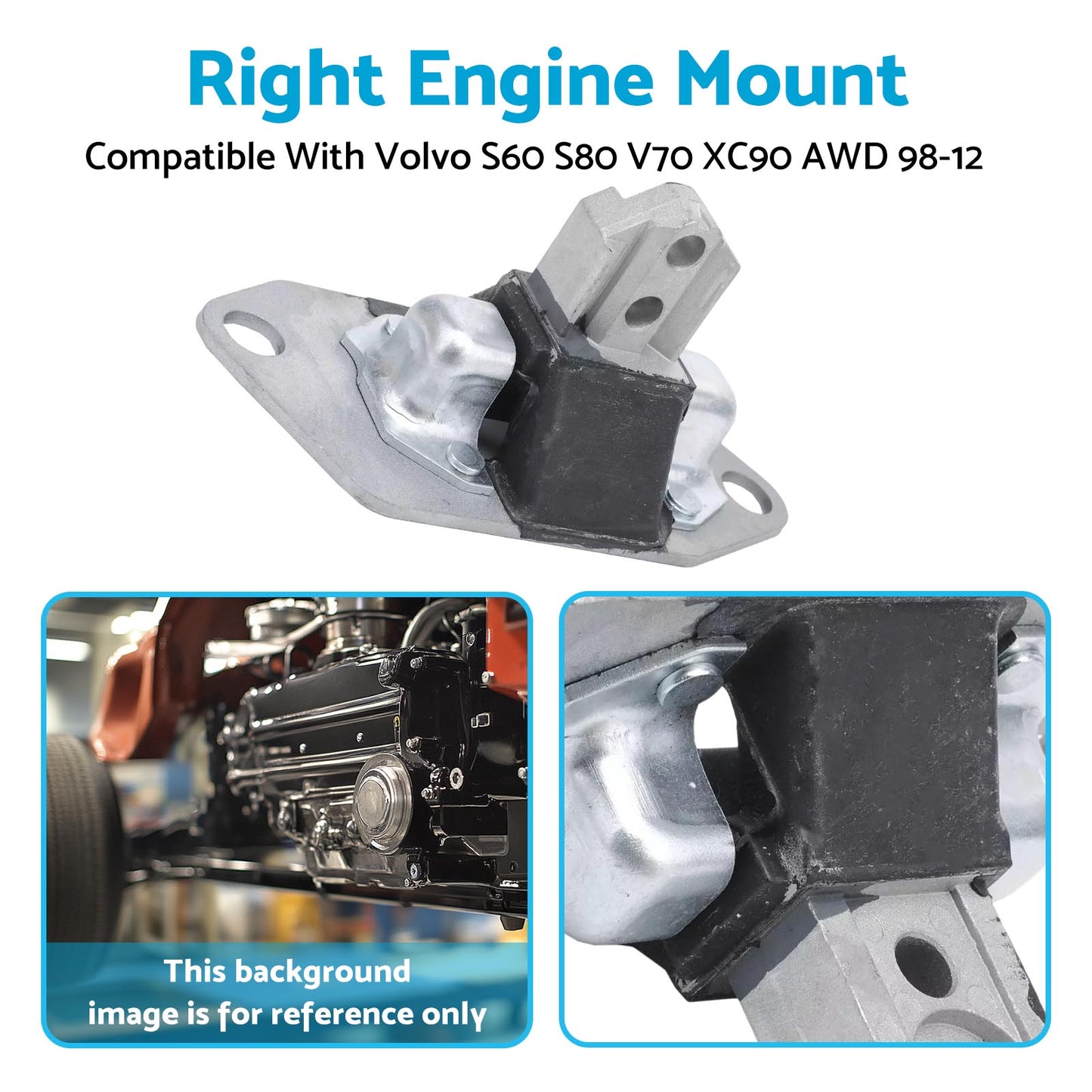 {{ Engine Mount Front Right Suitable For Volvo S60 S80 V70 XC90 2.0L 2.4L AWD 98-12 }} - Buy Car Parts Online at {{ Kaka Auto Parts }}.