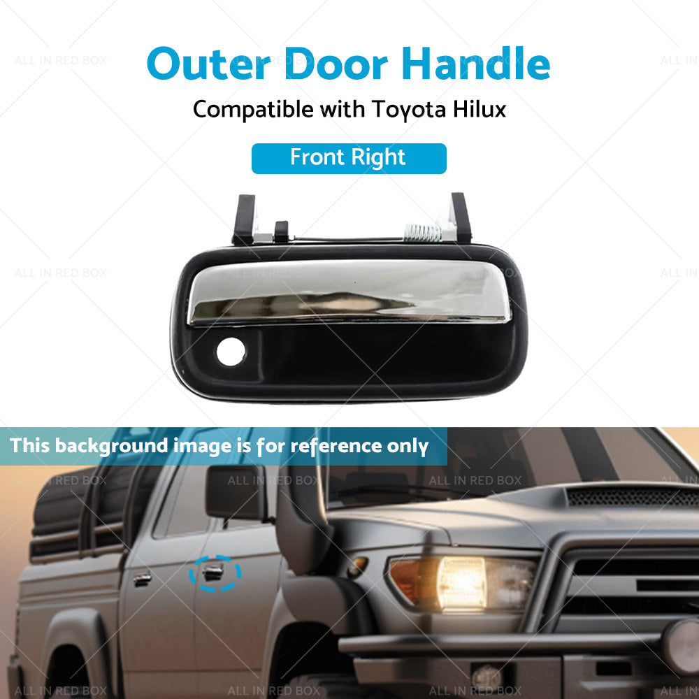 {{ Chrome Front Right Outer Door Handle Suitable For Toyota Hilux 1988-1997 }} - Buy Car Parts Online at {{ Kaka Auto Parts }}.