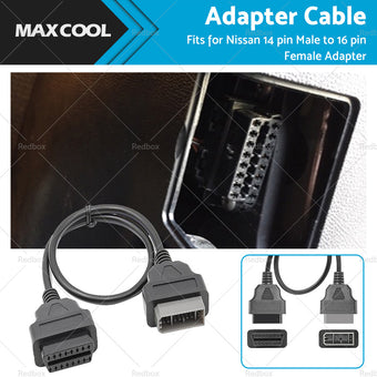compare product For Nissan 14 Pin OBD1 to 16 Pin OBD2 Car Diagnostic Connector Adapter Cable