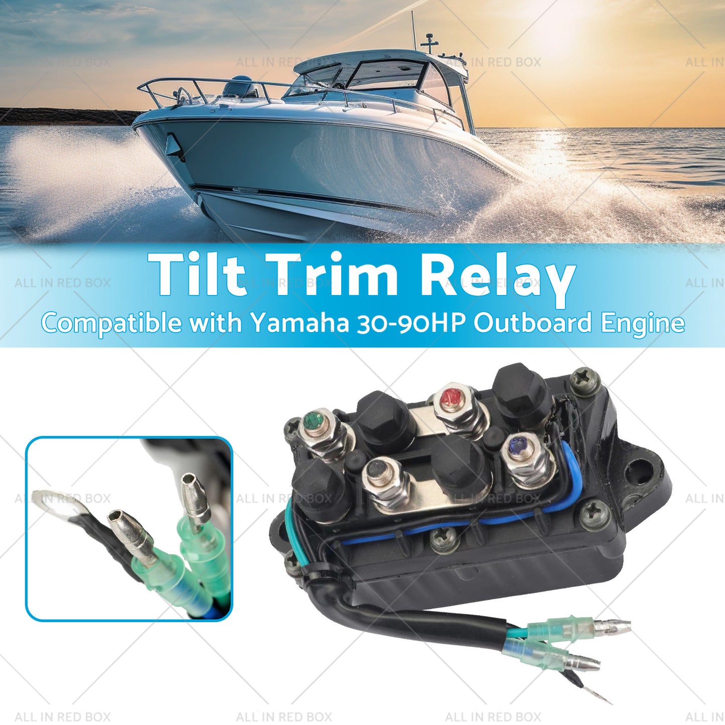 {{ 6H181950000 Tilt Trim Relay Suitable for Yamaha 30-90HP Outboard Engine 92-06 }} - Buy Car Parts Online at {{ Kaka Auto Parts }}.