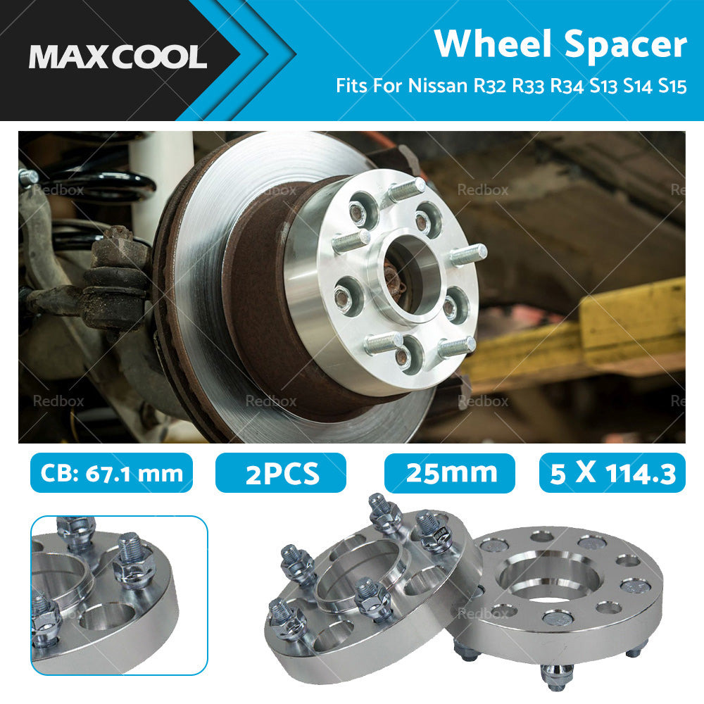 {{ 2PCS 25mm Wheel Spacers 5x114. 3 12x1. 25 25mm CB=67. 1mm Fits For Nissan R32 R33 }} - Buy Car Parts Online at {{ Kaka Auto Parts }}.