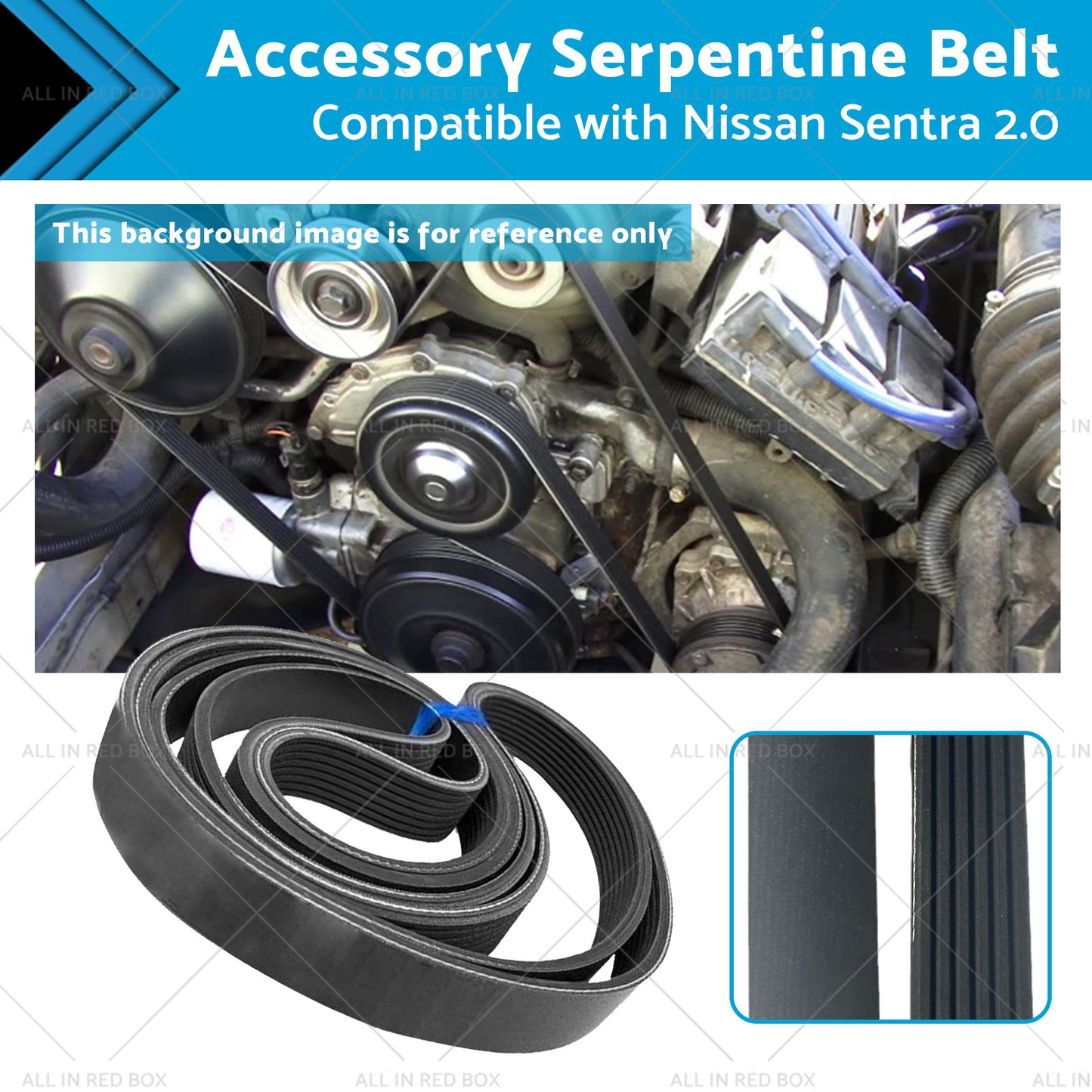 {{ 11720-ET00A Accessory Serpentine Belt Suitable for Nissan Sentra 2. 0 07-12 }} - Buy Car Parts Online at {{ Kaka Auto Parts }}.