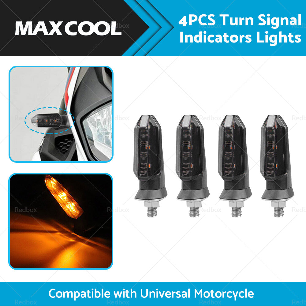 {{ 4 x Motorcycle Indicators Bike LED Turn Signal Light Blinkers Amber Universal AU }} - Buy Car Parts Online at {{ Kaka Auto Parts }}.
