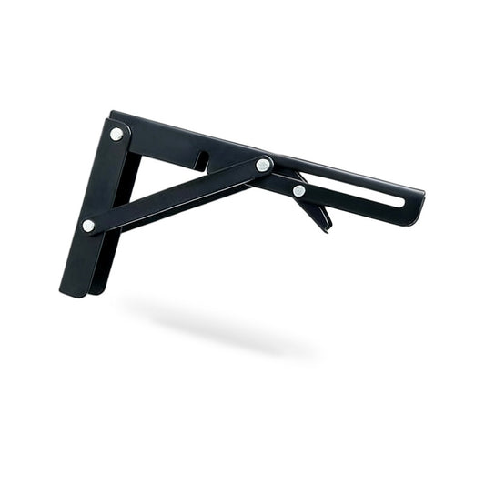 Folding-Shelf Brackets Triangle Hinge Wall Mounted Table Bench Heavy Duty-Shelf,Black,8 inches