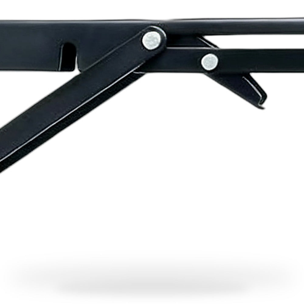 Folding-Shelf Brackets Triangle Hinge Wall Mounted Table Bench Heavy Duty-Shelf,Black,8 inches - XQ1