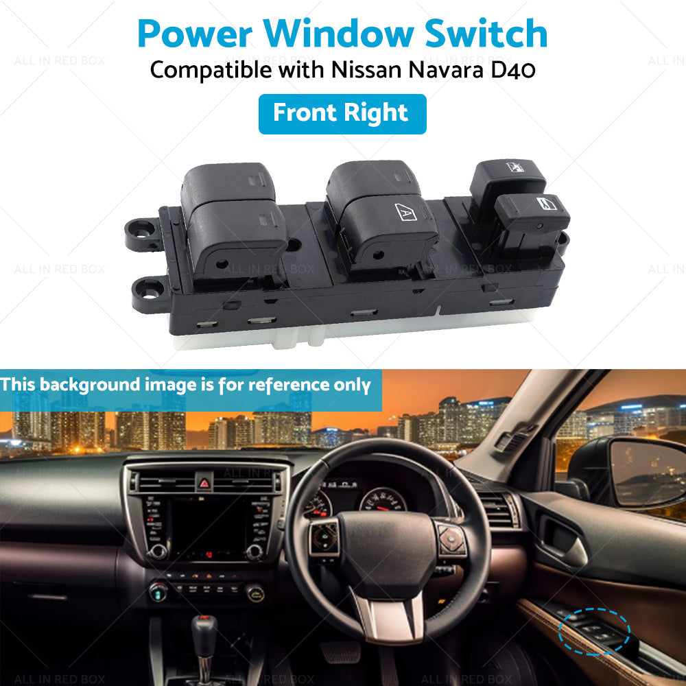{{ Front Right Power Window Switch Suitable For Nissan Navara D40 05-14 25401-EB70A }} - Buy Car Parts Online at {{ Kaka Auto Parts }}.